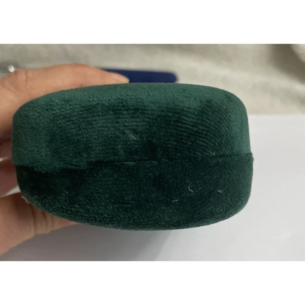 NEW GUCCI TEAL GREEN VELVET LARGE CASE EYEGLASSES SUNGLASSES CASE